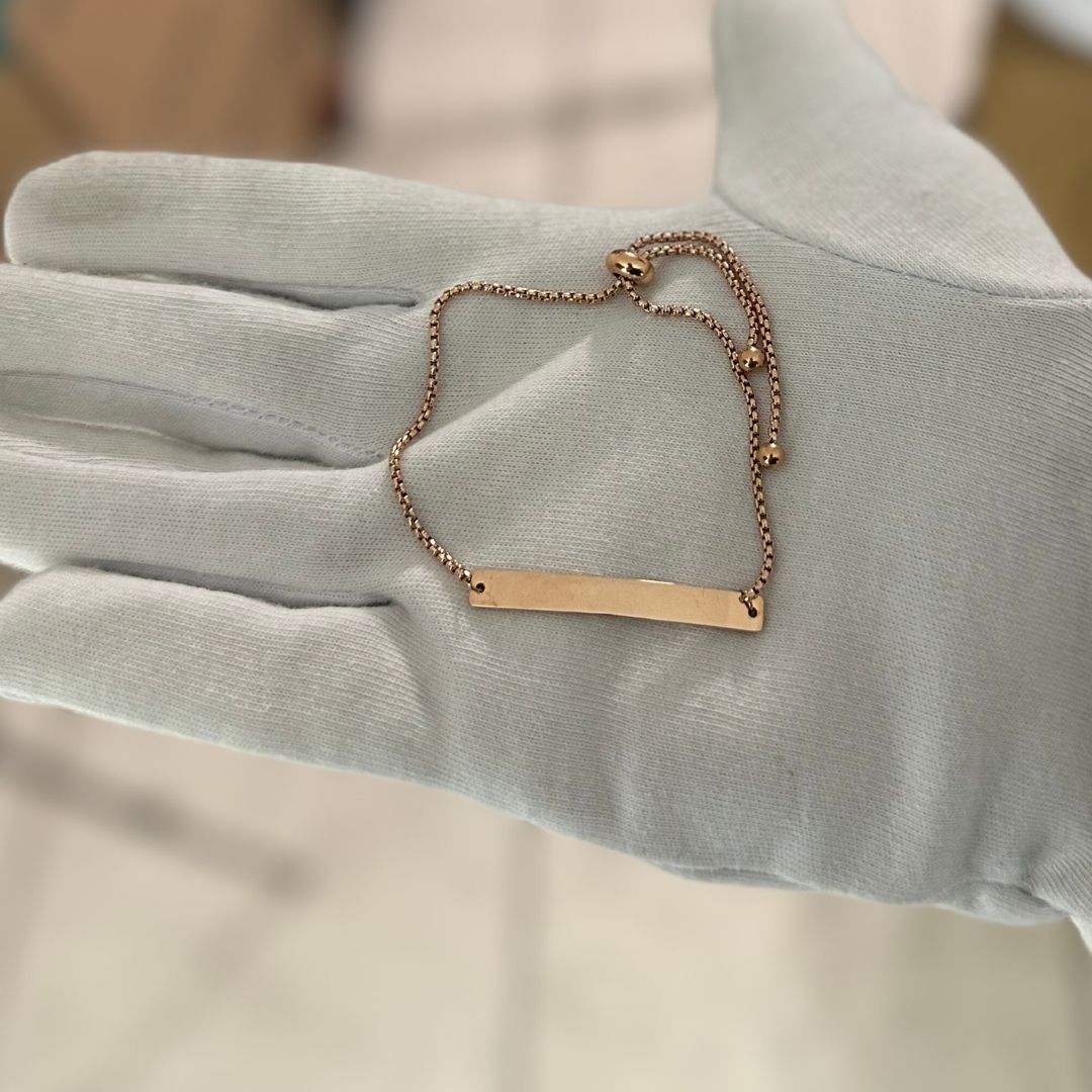 Esclava de Acero Inoxidable Ajustable para Mujer Oro Rosa
