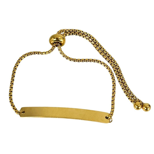 Esclava de Acero Inoxidable Ajustable para Mujer Dorado